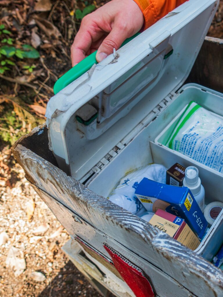 First aid kit.